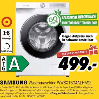 MEDIMAX SAMSUNG Waschmaschine WW8XT604ALHAS2 Angebot