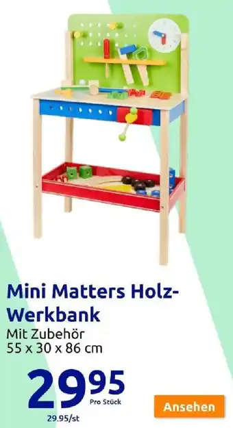 Action Mini Matters Holz Werkbank Angebot