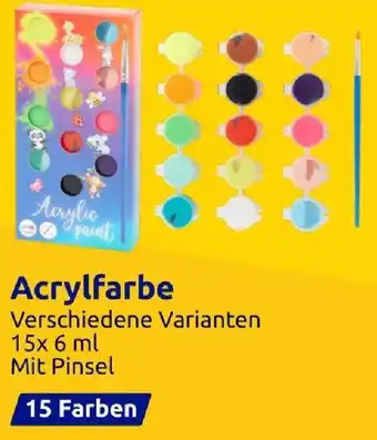 Action Acrylfarbe 15 Farben Angebot