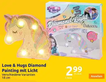 Action Love & Hugs Diamond Painting mit Licht Angebot