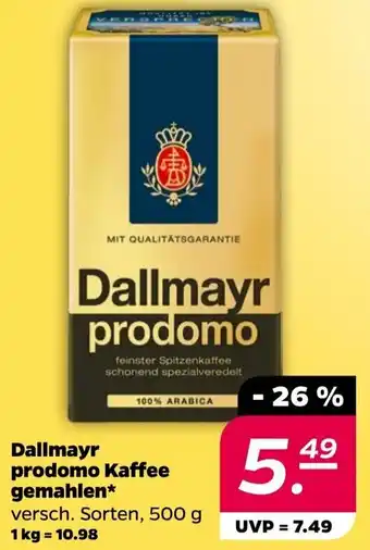 NETTO Dallmayr prodomo Kaffee gemahlen 500 g Angebot