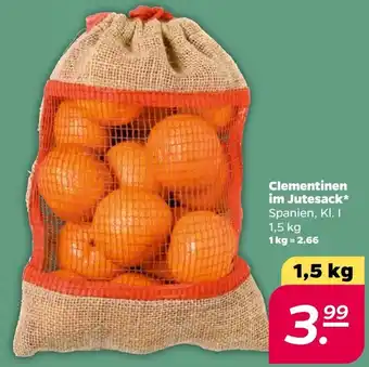 NETTO Clementinen im Jutesack 1,5 kg Angebot