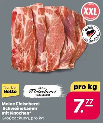 NETTO Meine Fleischerei Schweinekamm mit Knochen Angebot