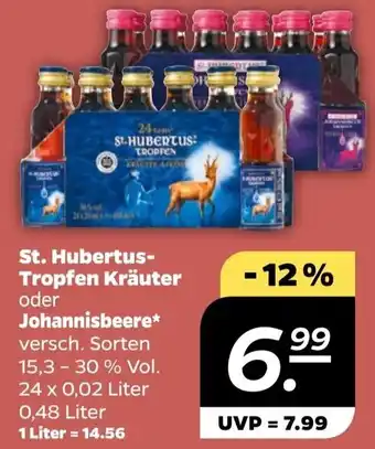 NETTO St. Hubertus-Tropfen Kräuter oder Johannisbeere 24 x 0,02 Liter Angebot