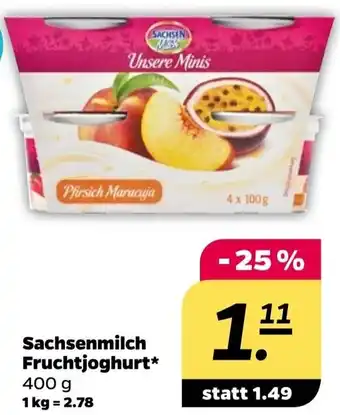 NETTO Sachsenmilch Fruchtjoghurt 400 g Angebot