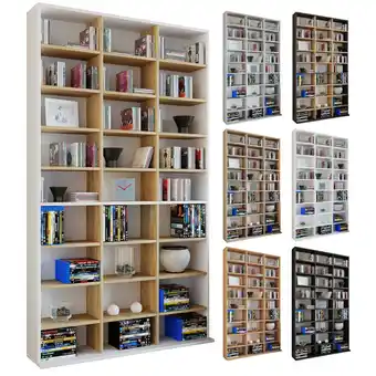 Netto Marken-Discount Vcm holz cd dvd standregal bücherregal medienregal raumteiler deko regal megosa xl Angebot