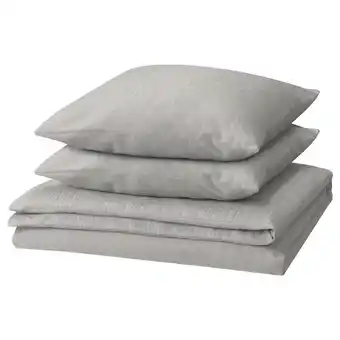 IKEA Strutbräken bettwäsche-set, 3-teilig, grau, 240x220/80x80 cm Angebot