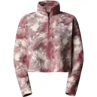 Intersport The north face damen sweatshirt w 100 glacier cropped ¼ zip wild ginger glacier dye print s Angebot