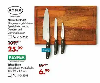 Galeria Rösle Messer-set Pura Angebot