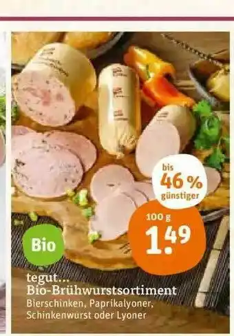 tegut Tegut Bio-brühwurstsortiment Angebot