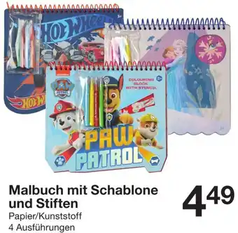 Zeeman Malbuch mit Schablone und Stiften Angebot