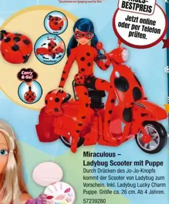 Vedes Miraculous - Ladybug Scooter mit Puppe Angebot