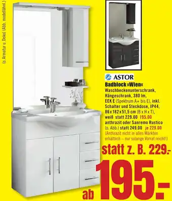 B1 Discount Baumarkt ASTOR Badblock ,,Wien" Angebot