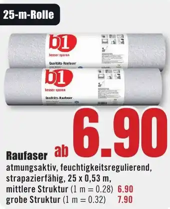 B1 Discount Baumarkt b1 Raufaser Angebot