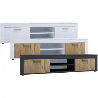 Netto Marken-Discount Vcm holz tv lowboard möbel fernsehschrank tisch konsole fernsehtisch breite 160 cm usilo xl Angebot