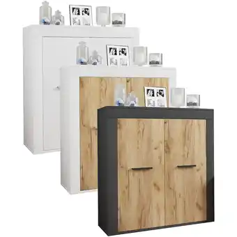 Netto Marken-Discount Vcm holz kommode sideboard highboard anrichte schrank usilo 2 drehtüren Angebot