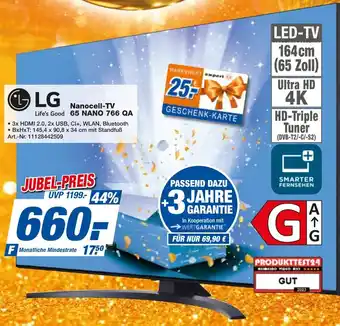 expert Techno Land LG Nanocell-TV 65 NANO 766 QA Angebot