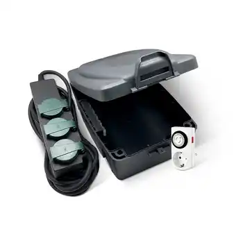 toom Baumarkt Kabelbox-set mit steckerleiste und zeitschaltuhr 3-teilig Angebot