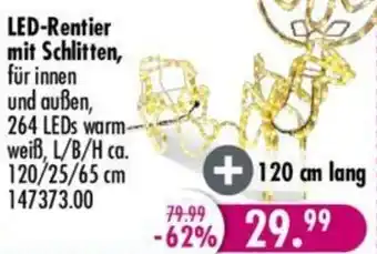 Möbel Boss LED-Rentier mit Schlitten Angebot