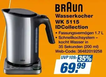 Expert BRAUN Wasserkocher WK 5115 IDCollection Angebot