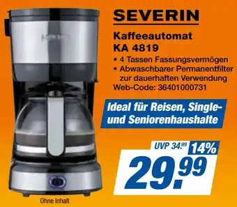 Expert SEVERIN Kaffeeautomat ΚΑ 4819 Angebot