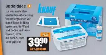 V Baumarkt KNAUF Duschdicht-Set Angebot