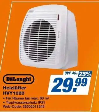 Expert DeLonghi Heizlüfter HVY1020 Angebot