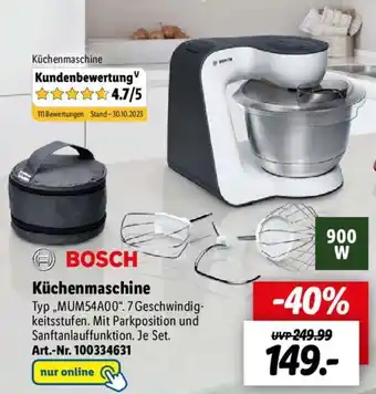 Lidl BOSCH Küchenmaschine „MUM54A00“ Angebot