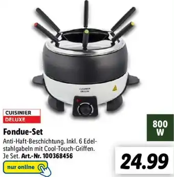 Lidl CUISINIER DELUXE Fondue-Set Angebot