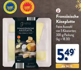 Aldi Nord Gourmet Finest Cuisine Französische Käseplatte 300 g Packung Angebot