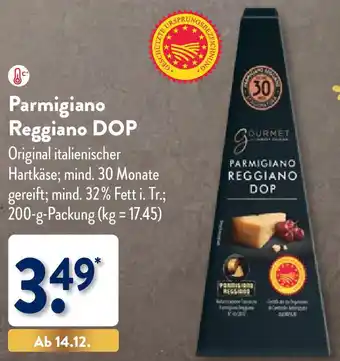 Aldi Nord Gourmet Finest Cuisine Parmigiano Reggiano DOP 200 g Packung Angebot