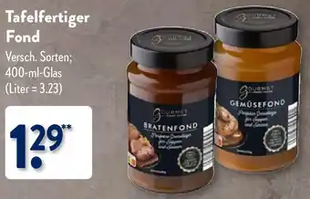 Aldi Nord Gourmet Finest Cuisine Tafelfertiger Fond 400 ml Glas Angebot