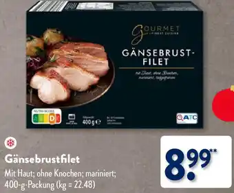 Aldi Nord Gourmet Finest Cuisine Gänsebrustfilet 400 g Packung Angebot