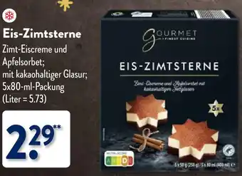 Aldi Nord Gourmet Finest Cuisine Eis-Zimtsterne 5x80 ml Packung Angebot