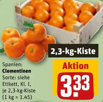 REWE Clementinen 2,3 kg Kiste Angebot