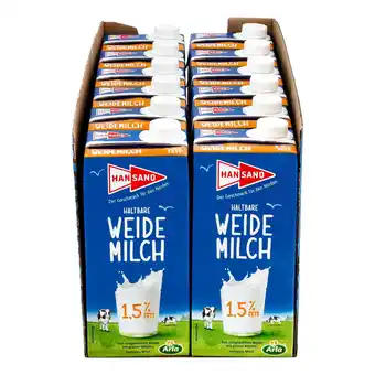 Netto Marken-Discount Hansano haltbare weidemilch 1,5% 1 liter, 12er pack Angebot