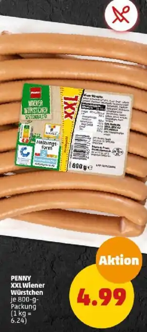 PENNY PENNY XXL Wiener Würstchen 800 g Packung Angebot