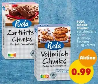 PENNY PUDA Schoko Chunks 100 g Packung Angebot