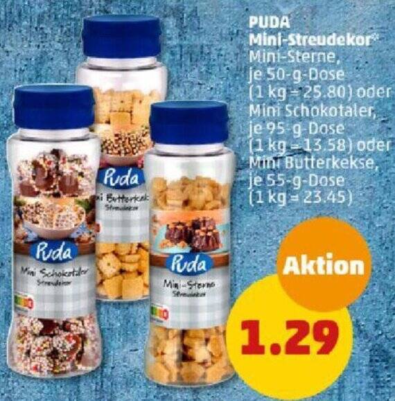 PUDA Mini-Streudekor 50/95 g Dose Angebot bei PENNY