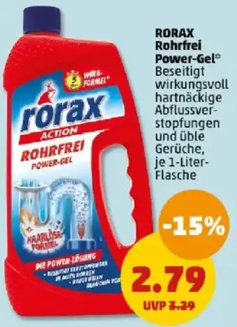 PENNY RORAX Rohrfrei Power-Gel 1 Liter Flasche Angebot