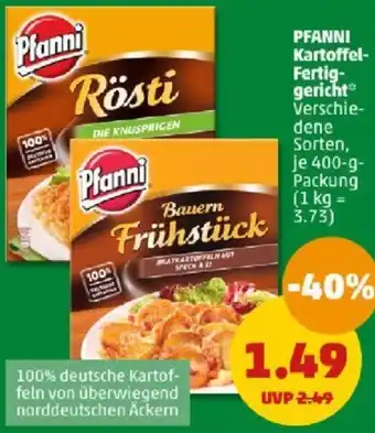 PENNY PFANNI Kartoffel-Fertiggericht 400 g Packung Angebot