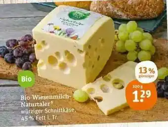 tegut Bio-wiesenmilch Naturtaler Angebot