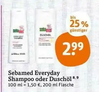 tegut Sebamed Everyday Shampoo Oder Duschöl Angebot