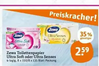 tegut Zewa Toilettenpapier Ultra Soft Oder Ultra Senses Angebot