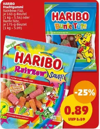 PENNY HARIBO Fruchtgummi 160/175 g Beutel Angebot