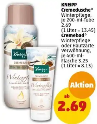 PENNY KNEIPP Cremedusche 200 ml Tube oder Cremebad 400 ml Flasche Angebot