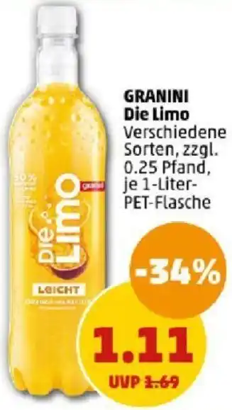 PENNY GRANINI Die Limo 1 Liter Angebot