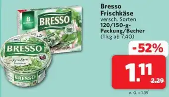 Combi Bresso Frischkäse 120/150 g Packung/Becher Angebot