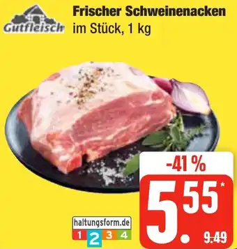 Edeka Frischemarkt Gutfleisch Frischer Schweinenacken 1 kg Angebot