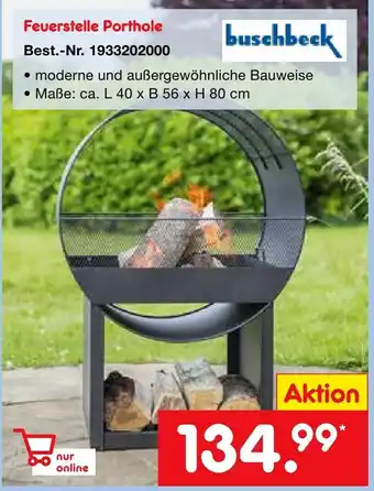 Netto Marken-Discount Buschbeck Feuerstelle Porthole Angebot